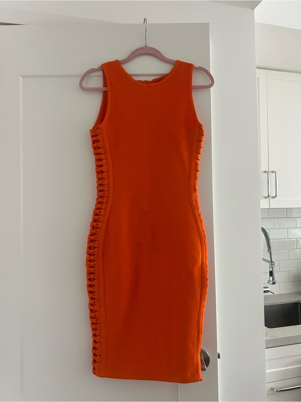 House of CB Orange Sleeveless Bodycon Dress